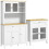 Homcom Alacena de Cocina Blanco 100 x 40 x 180 cm 1