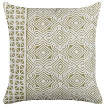 Throw Cushion LARICS 45 x 45 cm Cotton Green Oriental Pattern