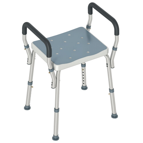 Homcom Taburete de Ducha Bicolor 52 x 45 x 69 cm