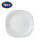 Dinner Plate 26cm Square Opal Glass White Flat Modern Serving Dish Tableware 4Pc 1