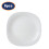 Dinner Plate 26cm Square Opal Glass White Flat Modern Serving Dish Tableware 6Pc 1