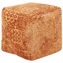 Pouffe SANAWAN Viscose Golden Brown