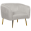 Beliani Armchair LACONIA Velvet Light Grey 1