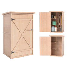 Caseta Madera Jardín Marrón 75 x 56 x 115cm