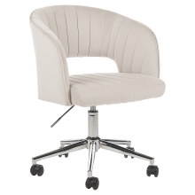 Desk Chair KATONAH Velvet Light Beige