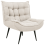 Beliani Armchair ALVESTA Fabric Light Beige 1