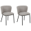 Beliani Set of 2 Dining Chairs MINA Fabric Grey 1