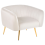 Beliani Armchair LACONIA Velvet Off-White 1