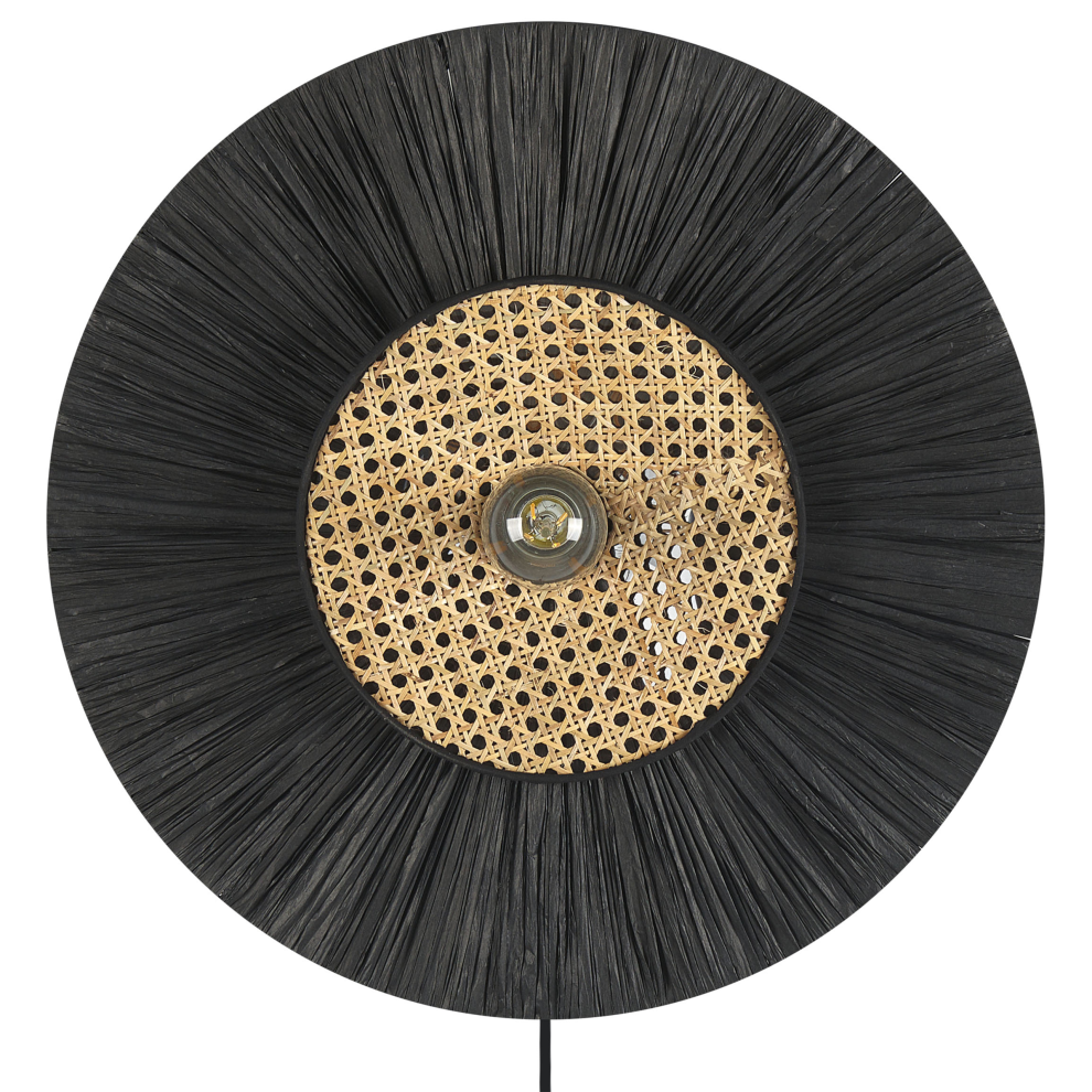 Photos - Chandelier / Lamp Beliani Wall Lamp YAAPI Paper Black