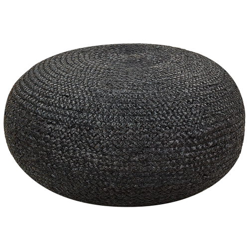 Beliani Pouffe TIFELT Jute Black