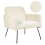 Beliani Armchair NARKEN Corduroy Light Beige 1