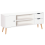 Homcom Mueble de TV Blanco 120 x 28 x 44 cm 1