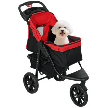 Cochecito para Mascota Rojo 109.5 x 57.5 x 106.5 cm