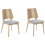 Beliani Set of 2 Dining Chairs ABEE Light Brown 1
