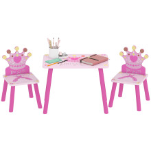 Mesa y 2 Sillas Infantile Rosa 55 x 34 x 42 cm