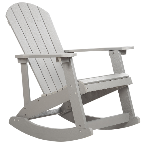 Beliani Garden Rocking Chair ADIRONDACK Light Grey