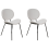 Beliani Set of 2 Dining Chairs LUANA Velvet Light Grey 1