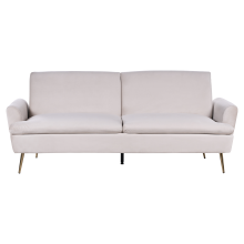 Sofa Bed 3 Seater VETTRE Velvet Light Beige