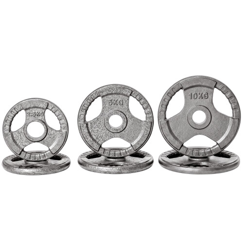 Homcom Set 6 Discos Pesa Gris 31 x 31 x 3 cm