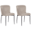 Beliani Set of 2 Dining Chairs ADA Fabric Taupe 1
