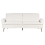 Beliani Sofa Bed 3 Seater VETTRE Velvet Off-White 1