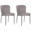 Beliani Set of 2 Dining Chairs ADA Fabric Dark Grey 1