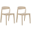Beliani Set of 2 Dining Chairs SOMERS Beige 1