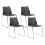 Beliani Set of 4 Dining Chairs HARTLEY Dark Grey 1