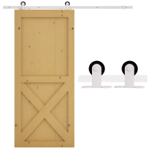 Herraje para Puerta Corredera Blanco 183 x 0.6 x 4 cm