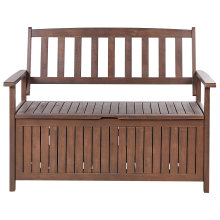 Garden Bench SOVANA 120 cm with Storage Acacia Wood Dark Brown