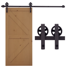 Herraje para Puerta Corredera Marrón 183 x 4 x 0.6 cm