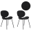 Beliani Set of 2 Dining Chairs LUANA Boucle Black 1