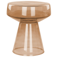Side Table LAGUNA Glass Golden Brown