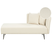 Right-Hand Chaise Longue RIOM Boucle Off-White