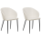 Beliani Set of 2 Dining Chairs MASON Fabric Light Beige 1