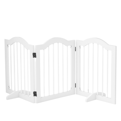 PawHut Barrera de Seguridad Blanco 154.5 x 29.5 x 61 cm