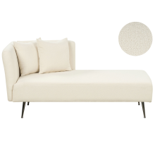 Left-Hand Chaise Longue RIOM Boucle Off-White