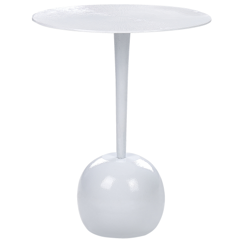 Beliani Side Table EUCLA Metal White