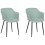Beliani Set of 2 Dining Chairs ELIM Fabric Mint Green 1