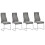 Homcom Set 4 Sillas Comedor Gris 45 x 61 x 98 cm 1