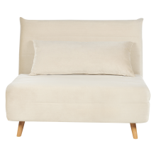 Single Sofa Bed SETTEN Velvet Light Beige
