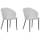 Beliani Set of 2 Dining Chairs MASON Fabric Light Grey 1