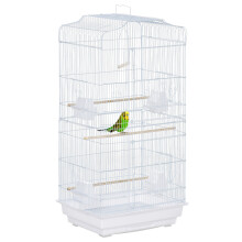 Jaula para Pájaro Blanco 46.5 x 35.5 x 92 cm