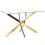 Beliani Dining Table MARAMO Gold 120 cm 70 cm Tempered Glass 1