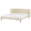 Beliani Bed Velvet ARETTE 180 x 200 cm (EU Super King) Light Beige 1