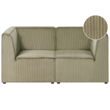 Modular Sofa 2 Seater LEMVIG Corduroy Green