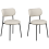 Beliani Set of 2 Dining Chairs CASEY Fabric Light Beige 1