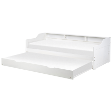 Trundle Bed Pine Wood EDERN 90 x 200 cm (EU Single) White