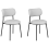 Beliani Set of 2 Dining Chairs CASEY Fabric Light Grey 1