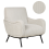 Beliani Armchair ALMIND Corduroy Light Grey 1